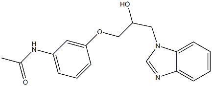 N-{3-[3-(1H-benzimidazol-1-yl)-2-hydroxypropoxy]phenyl}acetamide Structure