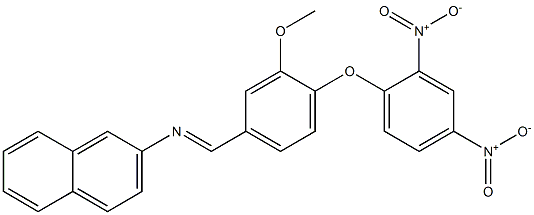 N-[4-(2,4-dinitrophenoxy)-3-methoxybenzylidene]-2-naphthalenamine Structure