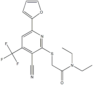 2-{[3-cyano-6-(2-furyl)-4-(trifluoromethyl)pyridin-2-yl]sulfanyl}-N,N-diethylacetamide