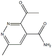 3-acetyl-6-methyl-4-pyridazinecarboxamide,,结构式
