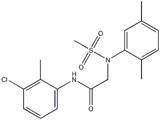 N-(3-chloro-2-methylphenyl)-2-[2,5-dimethyl(methylsulfonyl)anilino]acetamide