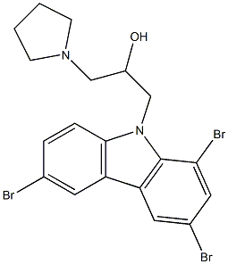 1-(1-pyrrolidinyl)-3-(1,3,6-tribromo-9H-carbazol-9-yl)-2-propanol