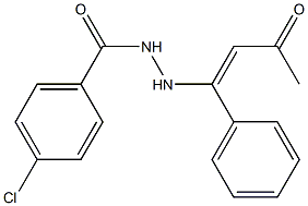 4-chloro-N'-(3-oxo-1-phenyl-1-butenyl)benzohydrazide