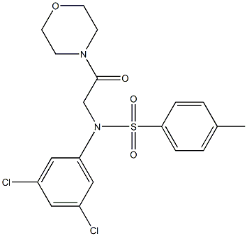 N-(3,5-dichlorophenyl)-4-methyl-N-(2-morpholin-4-yl-2-oxoethyl)benzenesulfonamide Structure