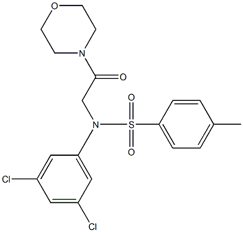 N-(3,5-dichlorophenyl)-4-methyl-N-(2-morpholin-4-yl-2-oxoethyl)benzenesulfonamide Struktur