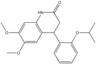 4-(2-isopropoxyphenyl)-6,7-dimethoxy-3,4-dihydro-2(1H)-quinolinone Structure