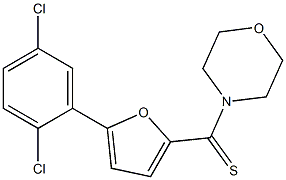 4-{[5-(2,5-dichlorophenyl)-2-furyl]carbothioyl}morpholine Struktur