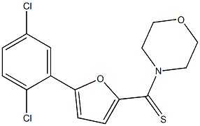 4-{[5-(2,5-dichlorophenyl)-2-furyl]carbothioyl}morpholine 化学構造式