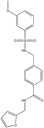 N-(2-furylmethyl)-4-({[(3-methoxyphenyl)sulfonyl]amino}methyl)benzamide