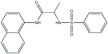 N-(1-naphthyl)-2-[(phenylsulfonyl)amino]propanamide,,结构式