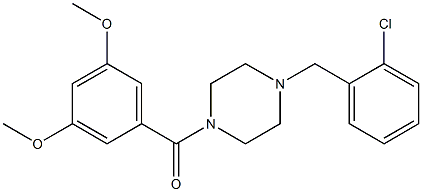 1-(2-chlorobenzyl)-4-(3,5-dimethoxybenzoyl)piperazine Structure