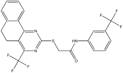  2-{[4-(trifluoromethyl)-5,6-dihydrobenzo[h]quinazolin-2-yl]sulfanyl}-N-[3-(trifluoromethyl)phenyl]acetamide