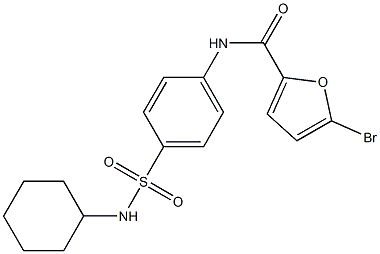 5-bromo-N-{4-[(cyclohexylamino)sulfonyl]phenyl}-2-furamide Structure