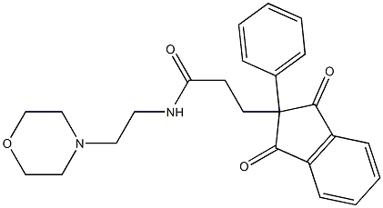 3-(1,3-dioxo-2-phenyl-2,3-dihydro-1H-inden-2-yl)-N-[2-(4-morpholinyl)ethyl]propanamide 化学構造式