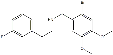 N-(2-bromo-4,5-dimethoxybenzyl)-2-(3-fluorophenyl)ethanamine,,结构式