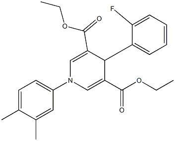 diethyl 1-(3,4-dimethylphenyl)-4-(2-fluorophenyl)-1,4-dihydro-3,5-pyridinedicarboxylate