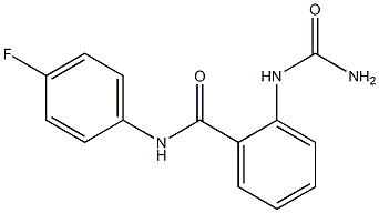2-[(aminocarbonyl)amino]-N-(4-fluorophenyl)benzamide 结构式