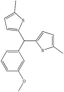 2-[(3-methoxyphenyl)(5-methyl-2-thienyl)methyl]-5-methylthiophene 化学構造式