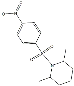 1-({4-nitrophenyl}sulfonyl)-2,6-dimethylpiperidine Structure