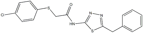 N-(5-benzyl-1,3,4-thiadiazol-2-yl)-2-[(4-chlorophenyl)sulfanyl]acetamide Structure