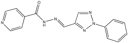 N'-[(2-phenyl-2H-1,2,3-triazol-4-yl)methylene]isonicotinohydrazide 化学構造式