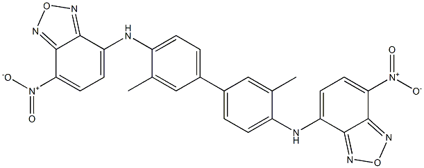 4-nitro-7-{[4'-({7-nitro-2,1,3-benzoxadiazol-4-yl}amino)-3,3'-dimethyl[1,1'-biphenyl]-4-yl]amino}-2,1,3-benzoxadiazole Structure