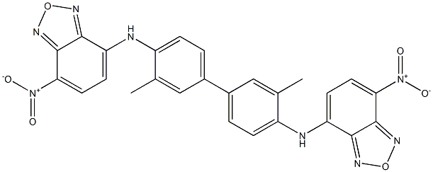 4-nitro-7-{[4'-({7-nitro-2,1,3-benzoxadiazol-4-yl}amino)-3,3'-dimethyl[1,1'-biphenyl]-4-yl]amino}-2,1,3-benzoxadiazole Struktur