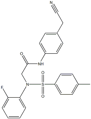 N-[4-(cyanomethyl)phenyl]-2-{2-fluoro[(4-methylphenyl)sulfonyl]anilino}acetamide