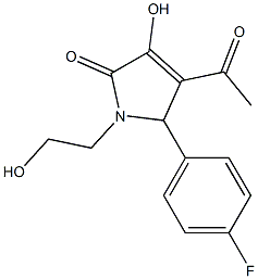 4-acetyl-5-(4-fluorophenyl)-3-hydroxy-1-(2-hydroxyethyl)-1,5-dihydro-2H-pyrrol-2-one Struktur