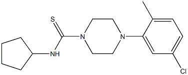 4-(5-chloro-2-methylphenyl)-N-cyclopentyl-1-piperazinecarbothioamide