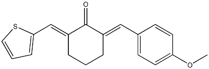 2-(4-methoxybenzylidene)-6-(2-thienylmethylene)cyclohexanone Structure