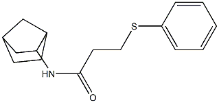 N-bicyclo[2.2.1]hept-2-yl-3-(phenylsulfanyl)propanamide Structure