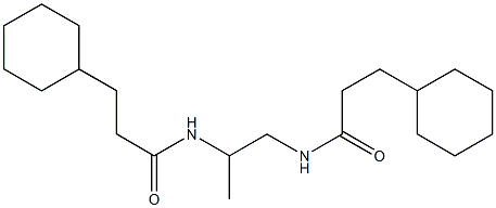 3-cyclohexyl-N-{2-[(3-cyclohexylpropanoyl)amino]-1-methylethyl}propanamide 化学構造式