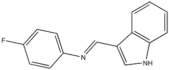 4-fluoro-N-(1H-indol-3-ylmethylene)aniline,,结构式