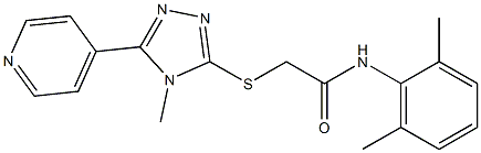 N-(2,6-dimethylphenyl)-2-{[4-methyl-5-(4-pyridinyl)-4H-1,2,4-triazol-3-yl]sulfanyl}acetamide Struktur