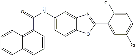 N-[2-(2,5-dichlorophenyl)-1,3-benzoxazol-5-yl]-1-naphthamide Struktur