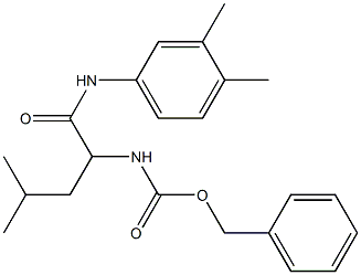 benzyl 1-[(3,4-dimethylanilino)carbonyl]-3-methylbutylcarbamate Struktur