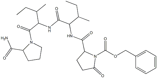 benzyl 2-{[(1-{[(1-{[2-(aminocarbonyl)-1-pyrrolidinyl]carbonyl}-2-methylbutyl)amino]carbonyl}-2-methylbutyl)amino]carbonyl}-5-oxo-1-pyrrolidinecarboxylate