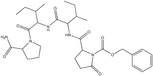  benzyl 2-{[(1-{[(1-{[2-(aminocarbonyl)-1-pyrrolidinyl]carbonyl}-2-methylbutyl)amino]carbonyl}-2-methylbutyl)amino]carbonyl}-5-oxo-1-pyrrolidinecarboxylate