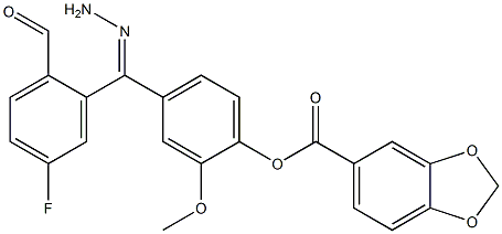 4-[2-(4-fluorobenzoyl)carbohydrazonoyl]-2-methoxyphenyl 1,3-benzodioxole-5-carboxylate