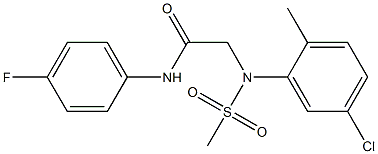 2-[5-chloro-2-methyl(methylsulfonyl)anilino]-N-(4-fluorophenyl)acetamide