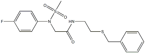 N-[2-(benzylsulfanyl)ethyl]-2-[4-fluoro(methylsulfonyl)anilino]acetamide Structure