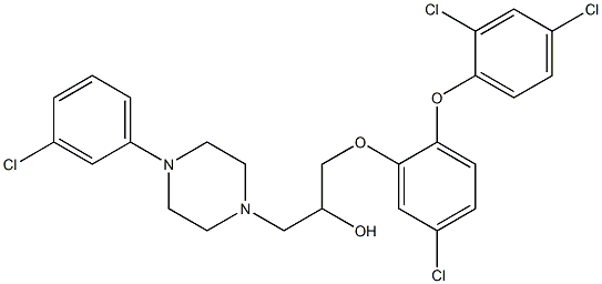 1-[5-chloro-2-(2,4-dichlorophenoxy)phenoxy]-3-[4-(3-chlorophenyl)-1-piperazinyl]-2-propanol