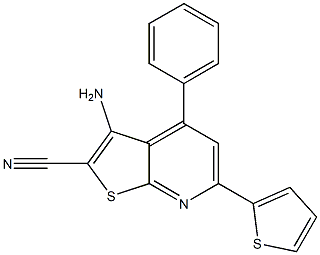 3-amino-4-phenyl-6-(2-thienyl)thieno[2,3-b]pyridine-2-carbonitrile Structure