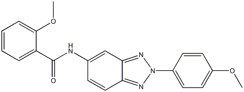 2-methoxy-N-[2-(4-methoxyphenyl)-2H-1,2,3-benzotriazol-5-yl]benzamide 化学構造式
