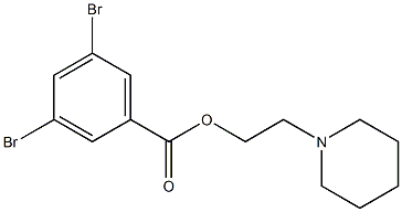 2-(1-piperidinyl)ethyl 3,5-dibromobenzoate Structure