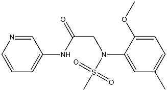 2-[2-methoxy-5-methyl(methylsulfonyl)anilino]-N-(3-pyridinyl)acetamide Struktur