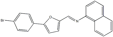 N-{[5-(4-bromophenyl)-2-furyl]methylene}-N-(1-naphthyl)amine Structure