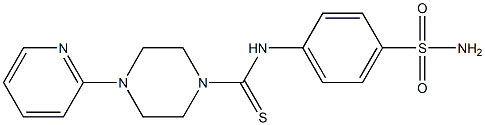 N-[4-(aminosulfonyl)phenyl]-4-(2-pyridinyl)-1-piperazinecarbothioamide Struktur