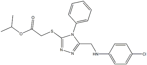 1-methylethyl [(5-{[(4-chlorophenyl)amino]methyl}-4-phenyl-4H-1,2,4-triazol-3-yl)sulfanyl]acetate Struktur
